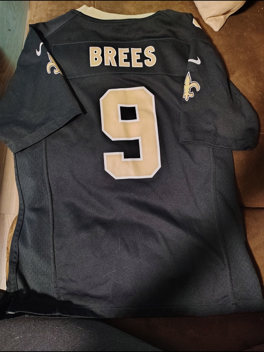 Drew Brees #9 Saints Nike Jersey in Black and Gold